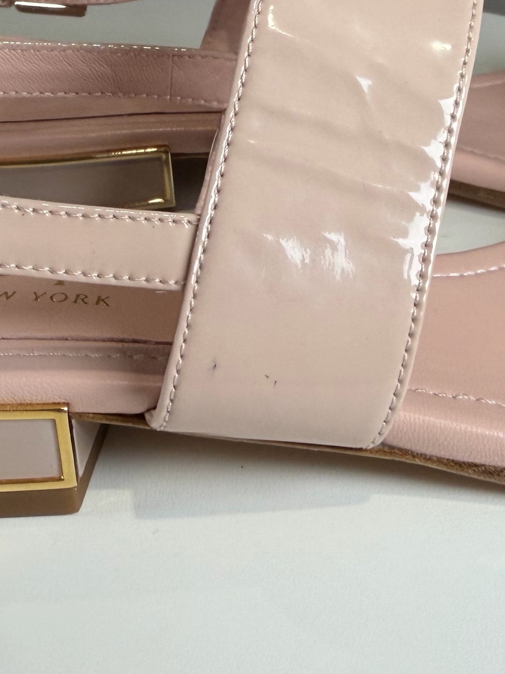 kate spade Pale Pink Double-Strap Square-Toe Sandals - Picture 4 of 6